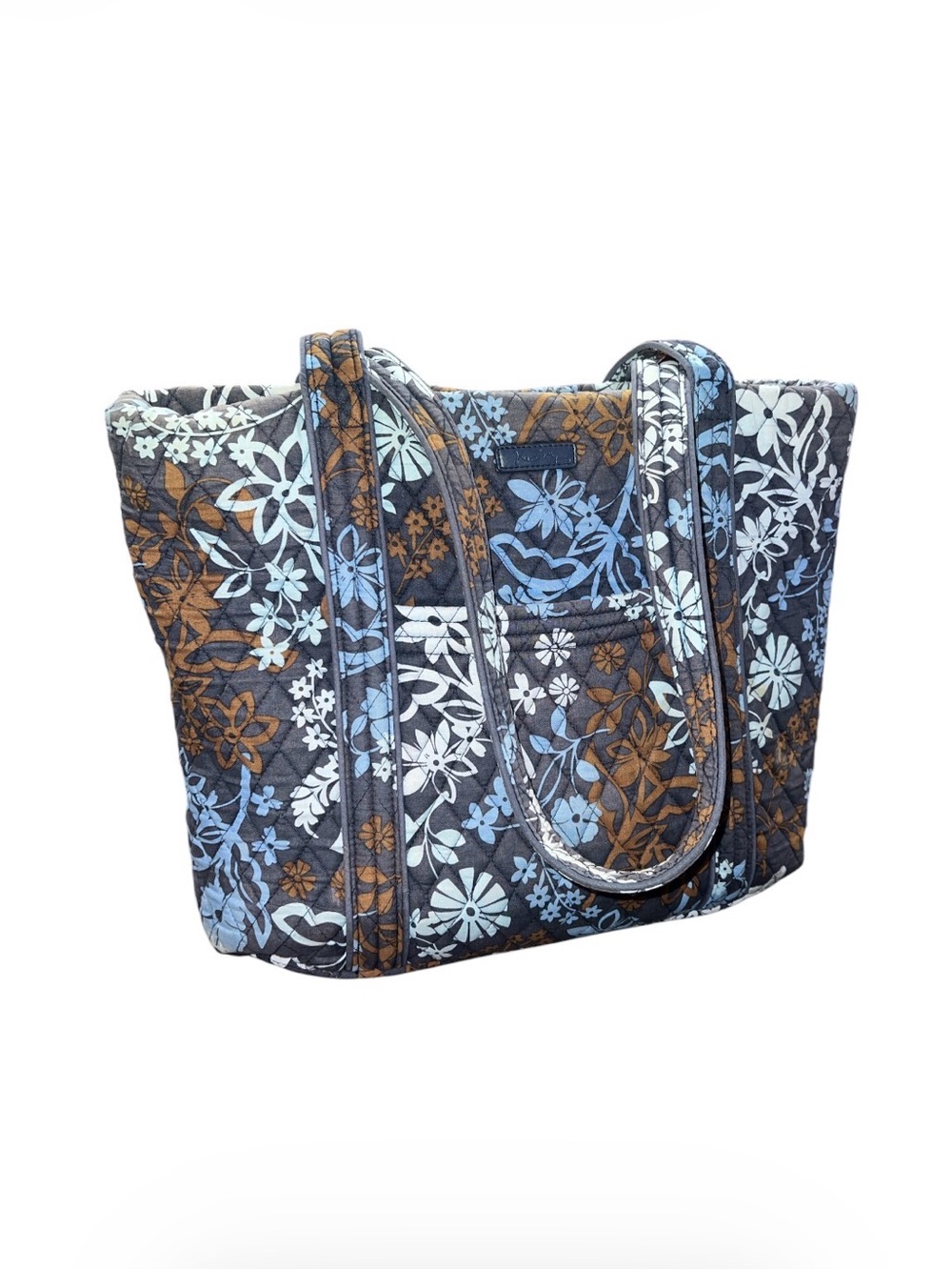 Vera Bradley Quilted Tote Bag in Java Floral - EUC